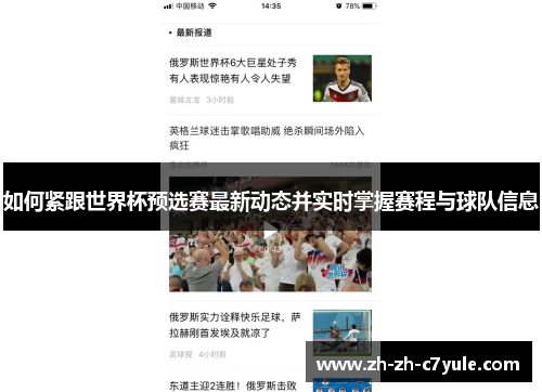 如何紧跟世界杯预选赛最新动态并实时掌握赛程与球队信息